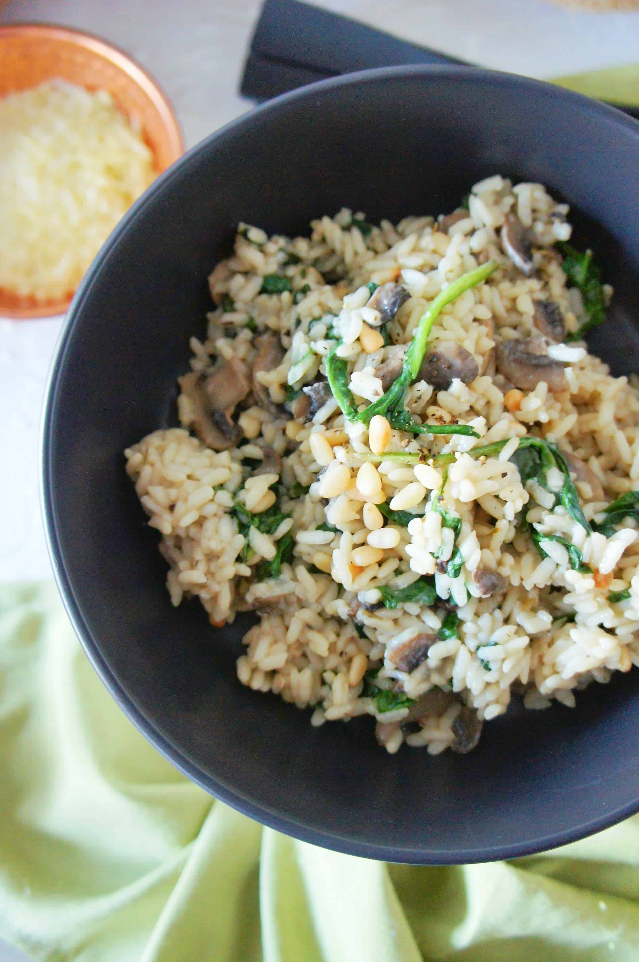 Mushroom and Spinach Risotto Sweet Caramel Sunday