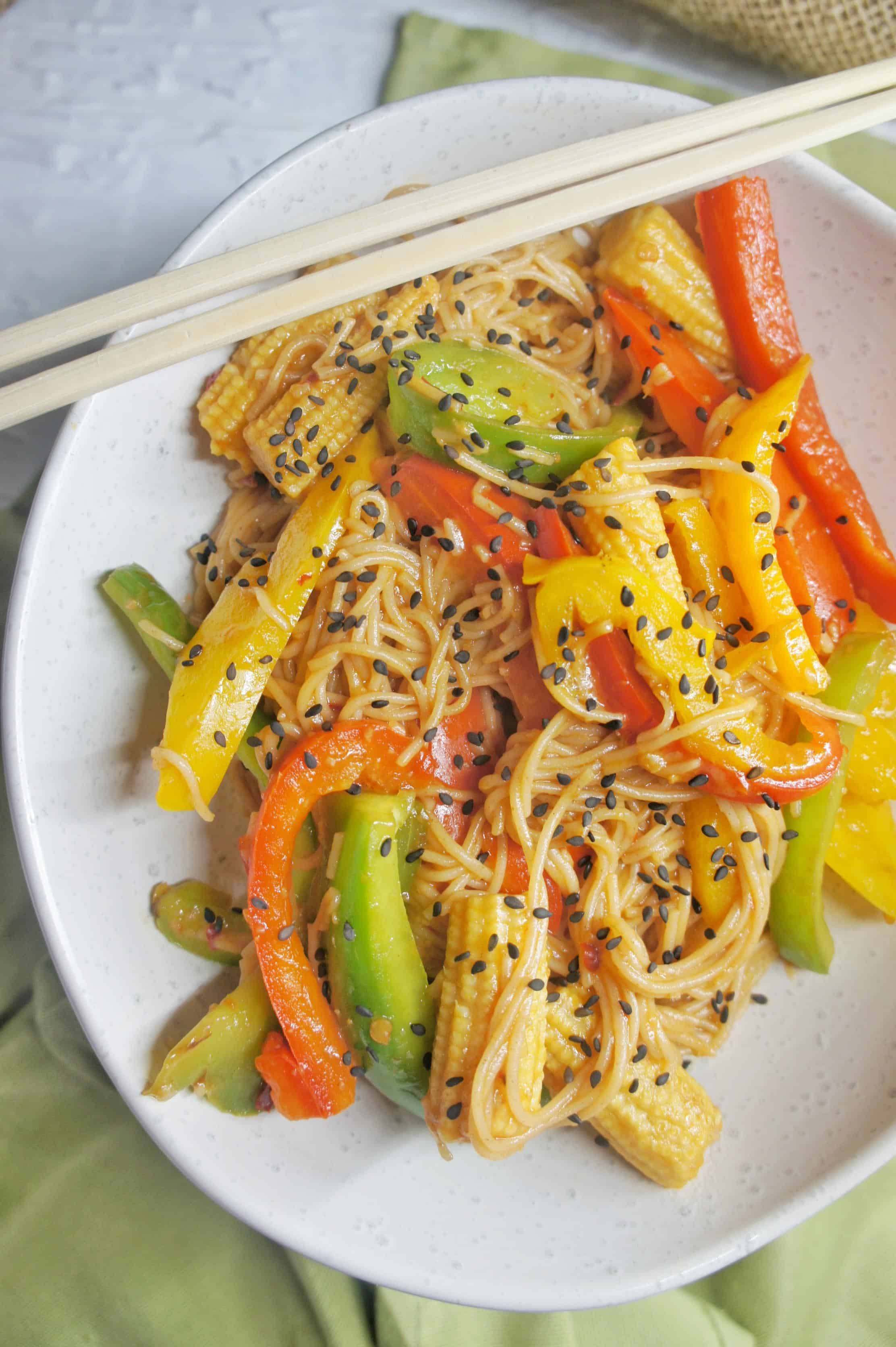 Meatless Monday Vegan Brown Rice Noodles