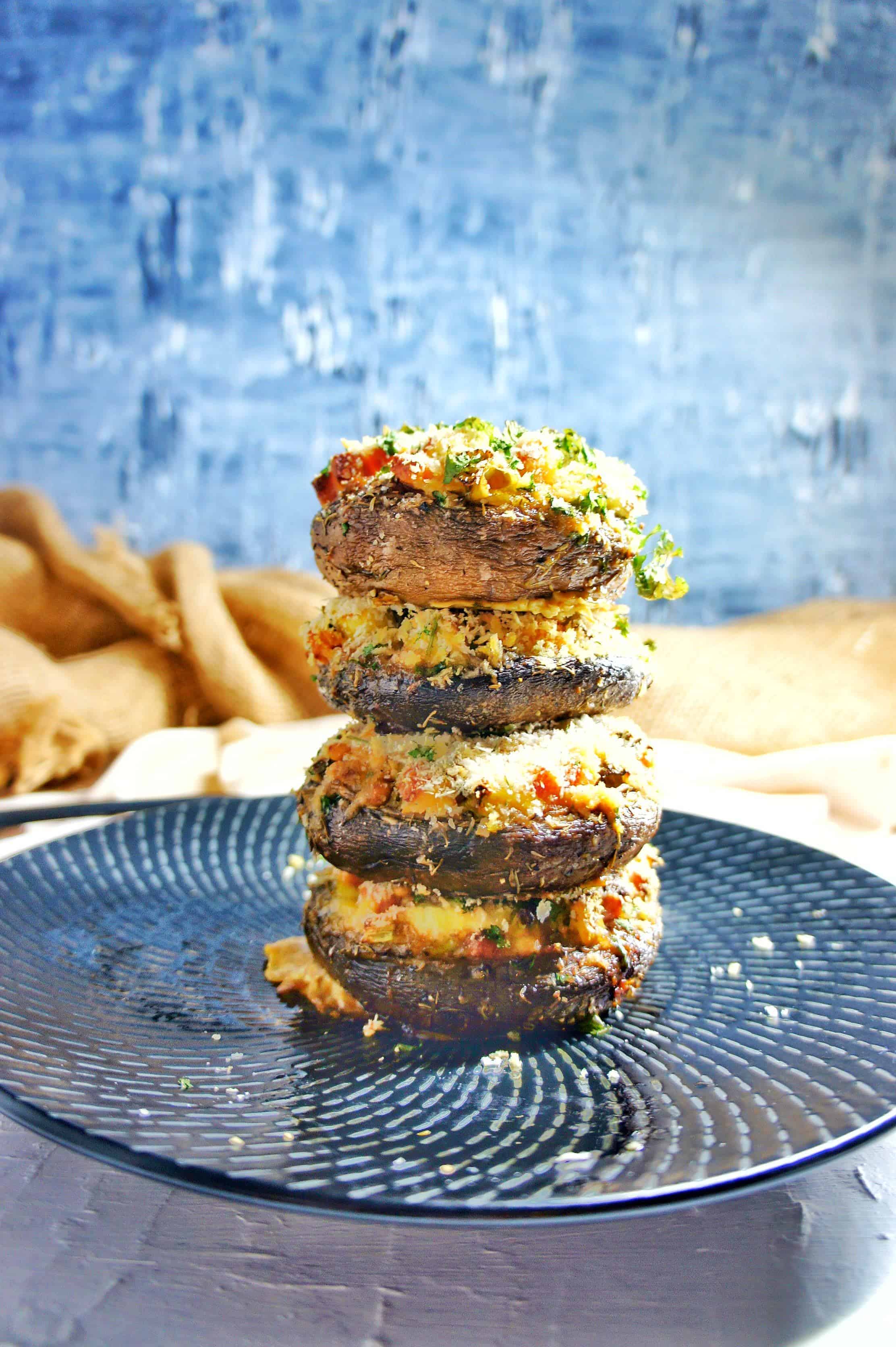 Baked Stuffed Flat Mushrooms Recipe Sweet Caramel Sunday