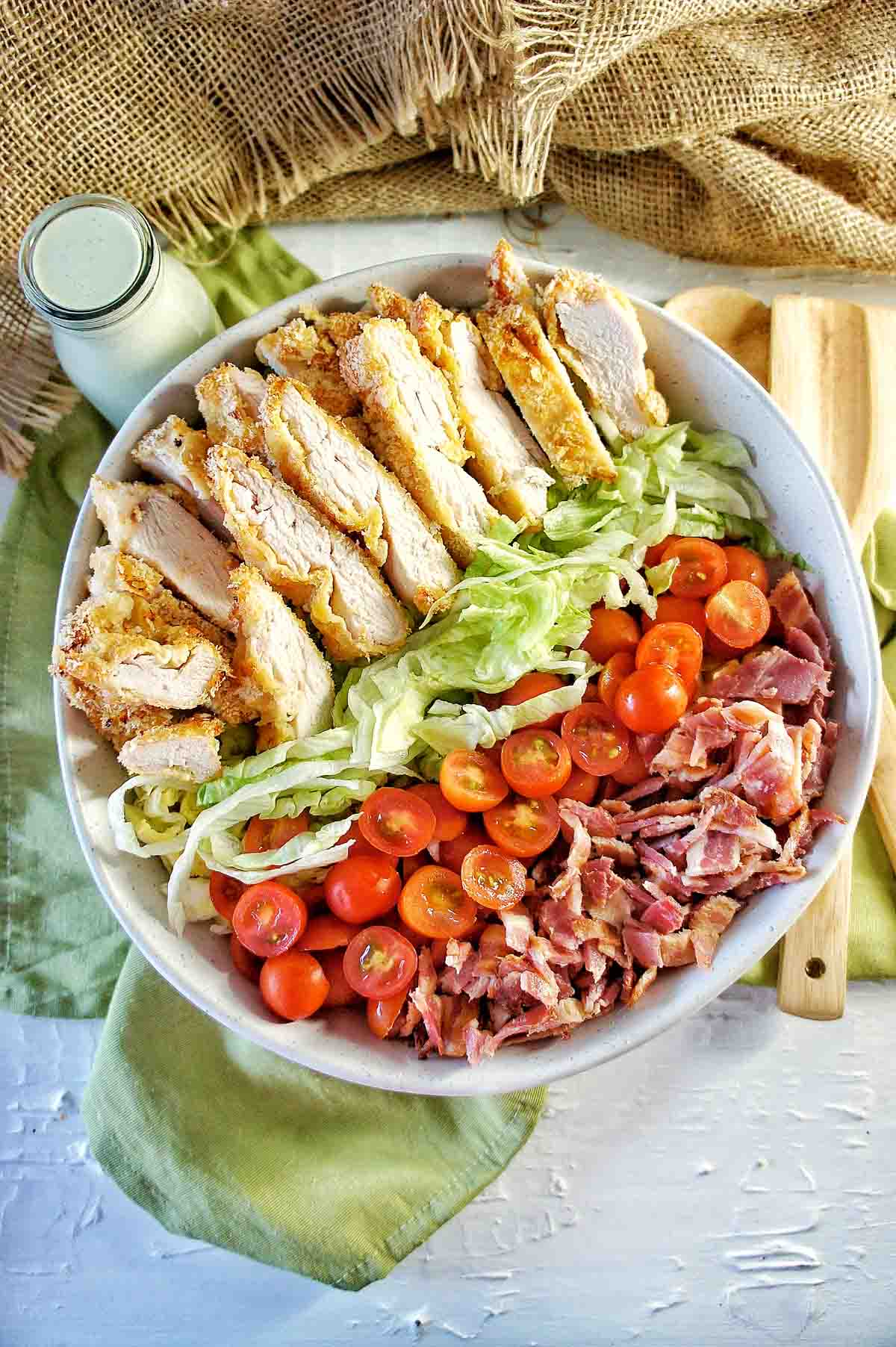 Crispy Chicken BLT Salad Recipe  Sweet Caramel Sunday