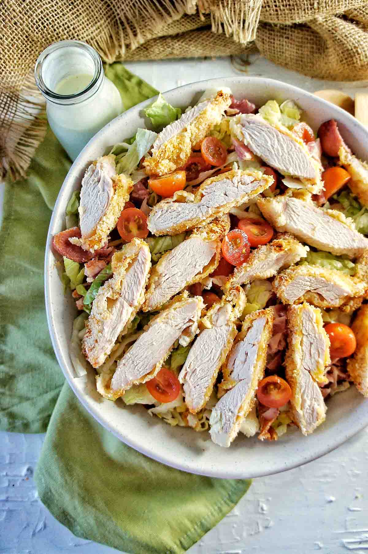 Crispy Chicken BLT Salad Recipe  Sweet Caramel Sunday