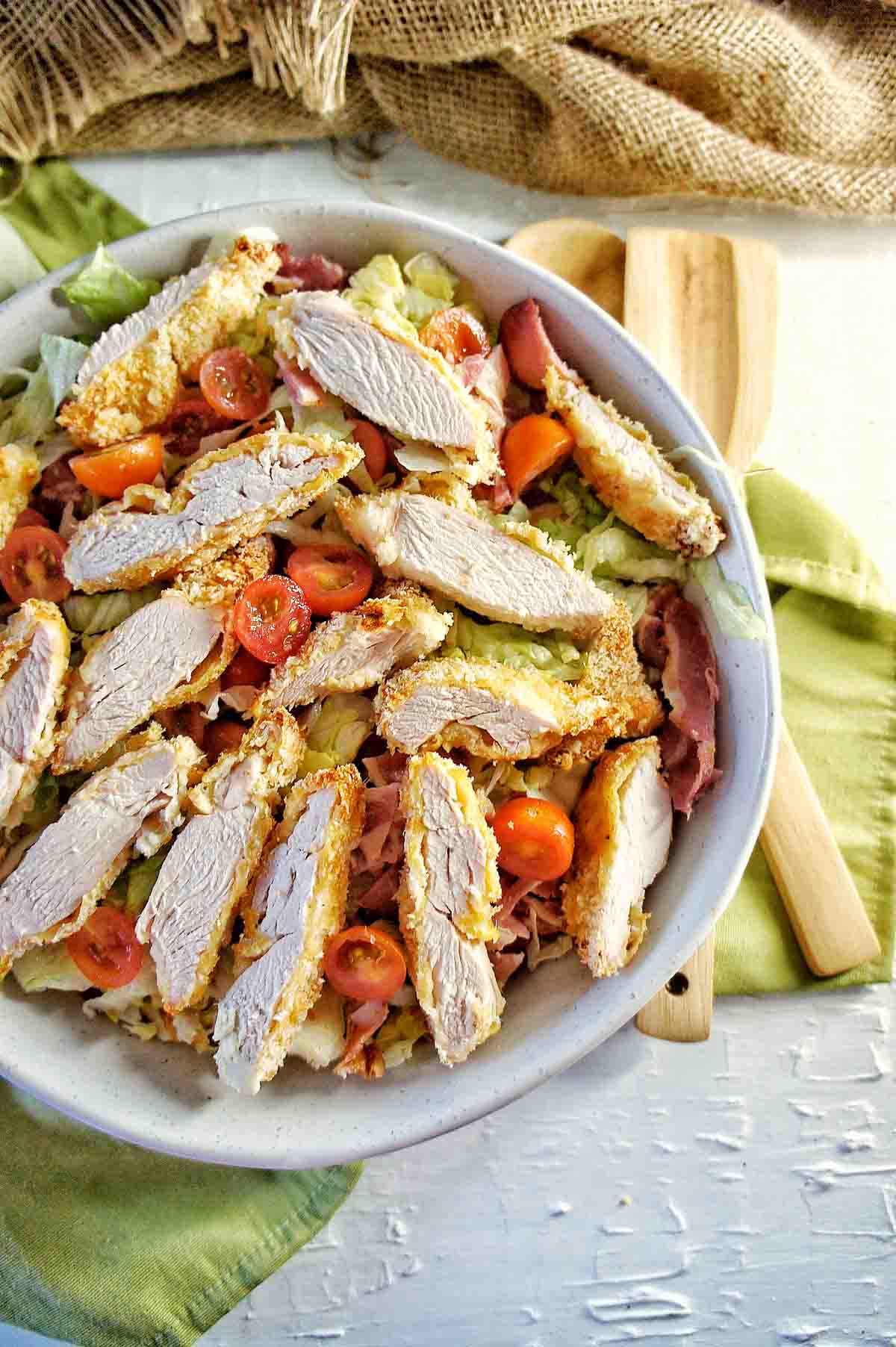 Crispy Chicken BLT Salad Recipe  Sweet Caramel Sunday