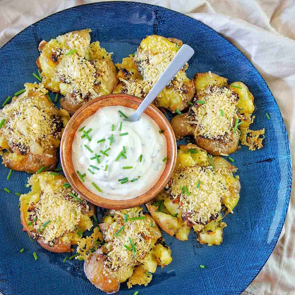 Crispy Smashed Potatoes Recipe Sweet Caramel Sunday