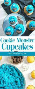 cookie monster cupcakes recipe (video)
