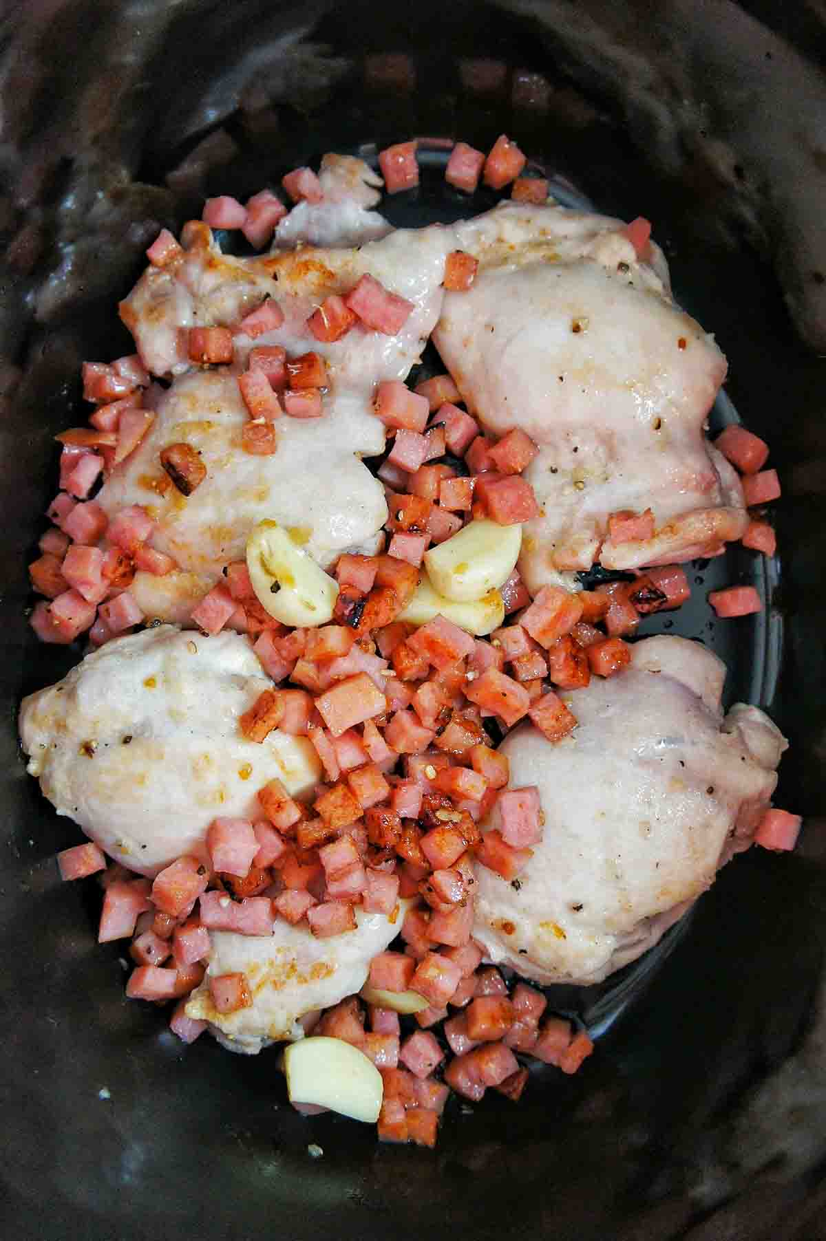 Slow Cooker Mushroom Chicken Thighs Sweet Caramel Sunday