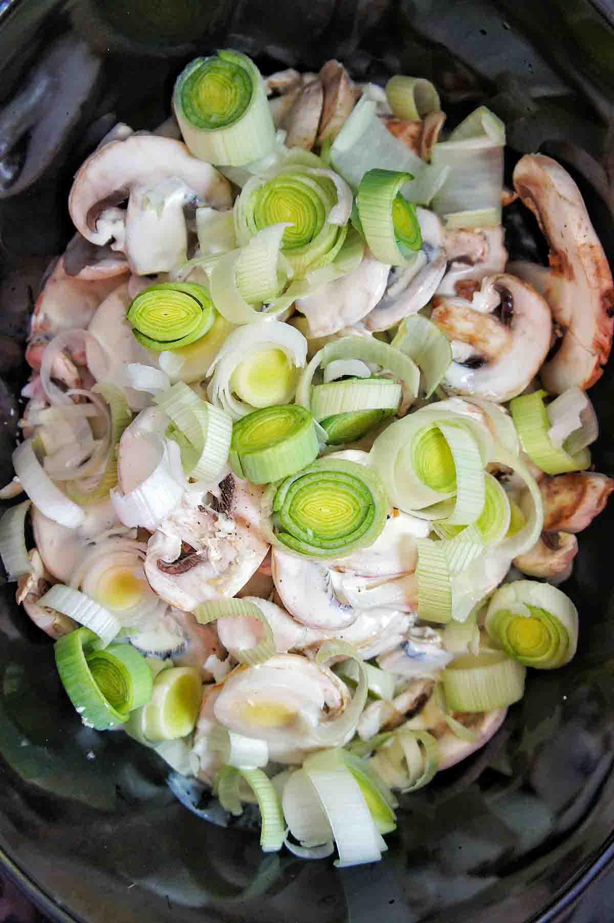 Slow Cooker Mushroom Chicken Thighs Sweet Caramel Sunday