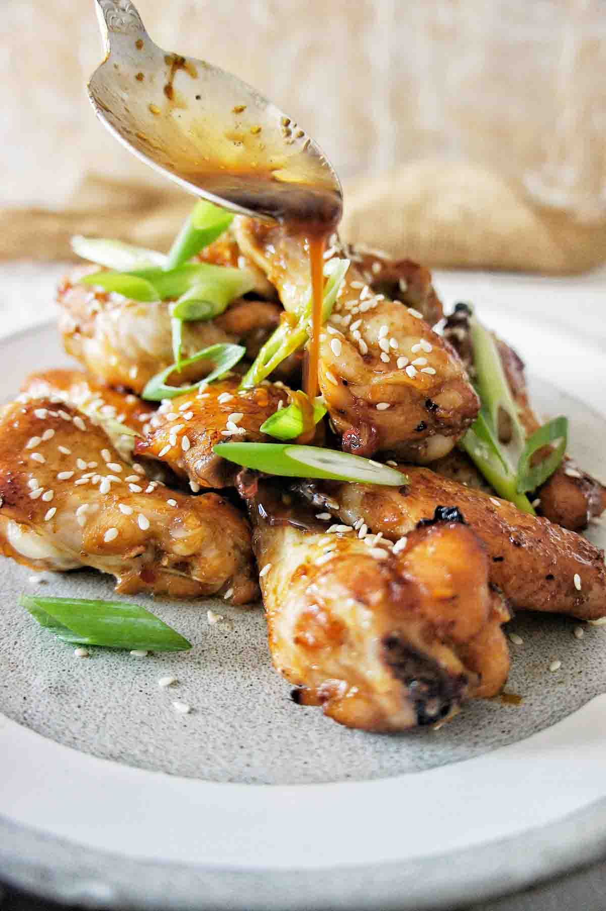 Honey Soy Chicken Wings | Sweet Caramel Sunday