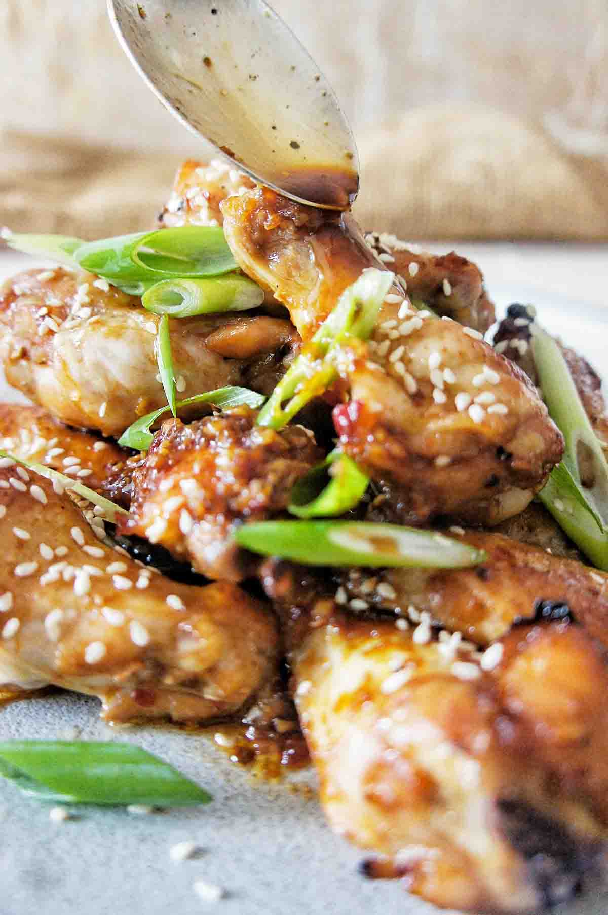 Honey Soy Chicken Wings | Sweet Caramel Sunday