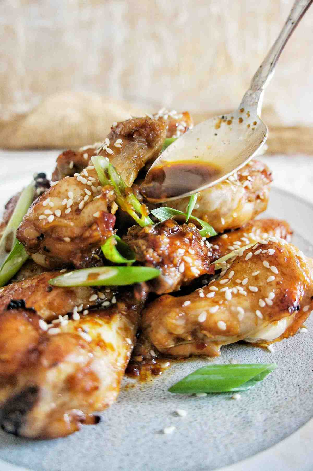 Honey Soy Chicken Wings | Sweet Caramel Sunday