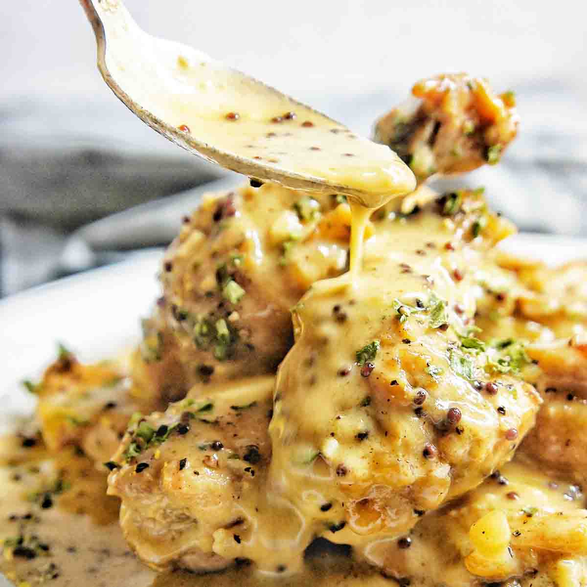 Honey Mustard Chicken Wings (Slow Cooker) Sweet Caramel Sunday