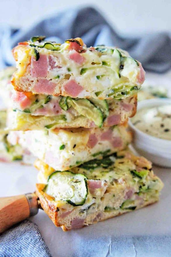 Zucchini and Bacon Slice Sweet Caramel Sunday