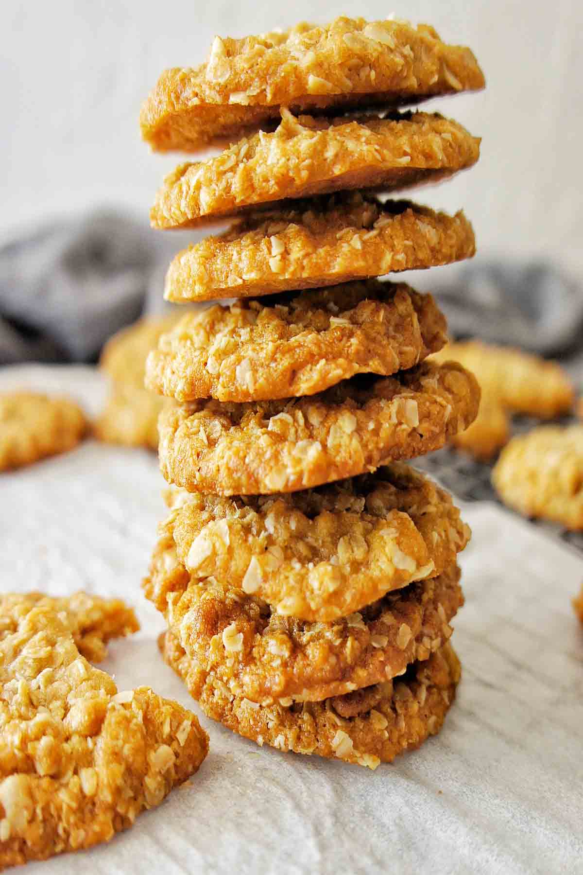 Anzac Biscuits (Rolled Oat Biscuits) | Sweet Caramel Sunday