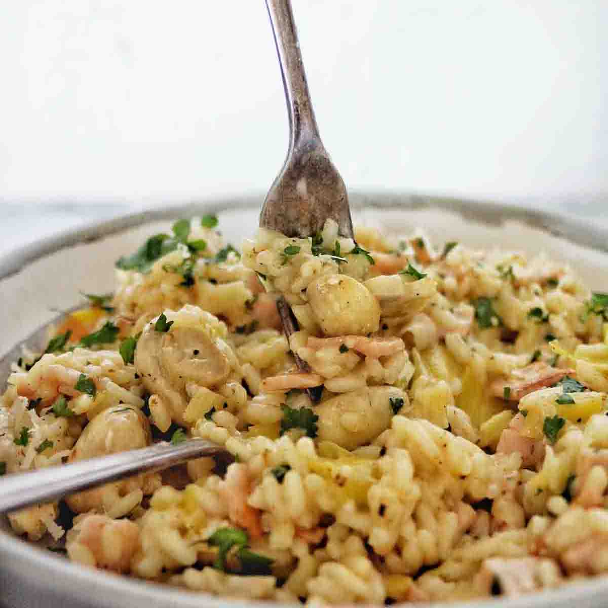 Easy Bacon Risotto Recipe Sweet Caramel Sunday