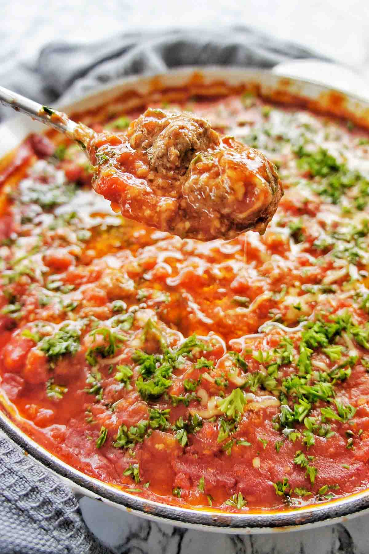 Baked Meatballs in Sauce Sweet Caramel Sunday
