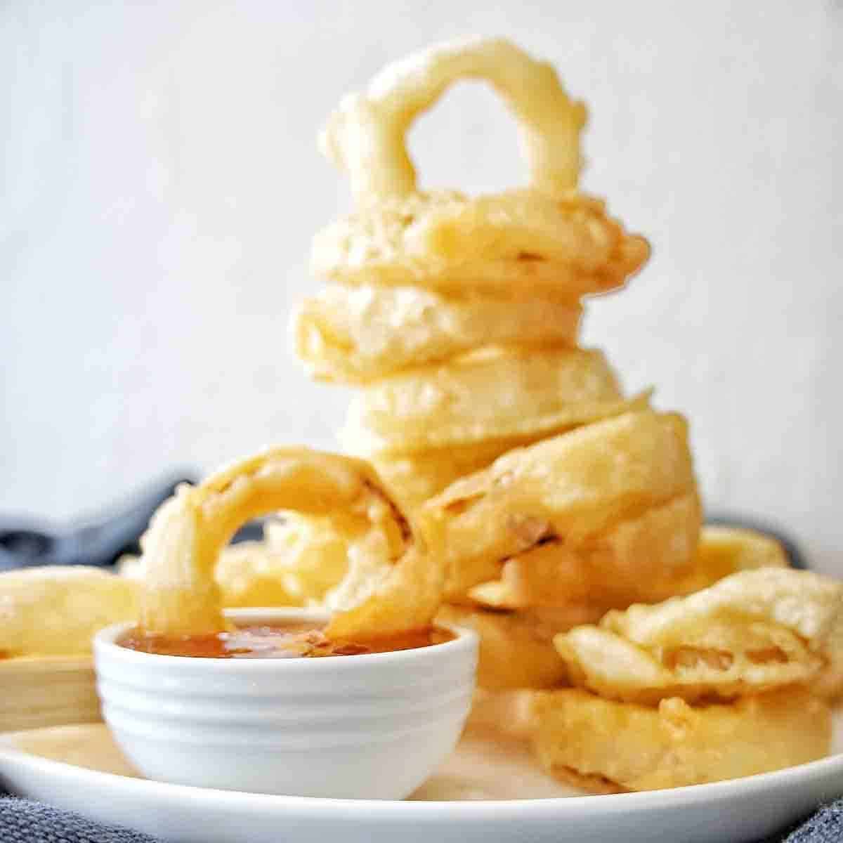 Beer Battered Onion Ring Recipe Dandk Organizer