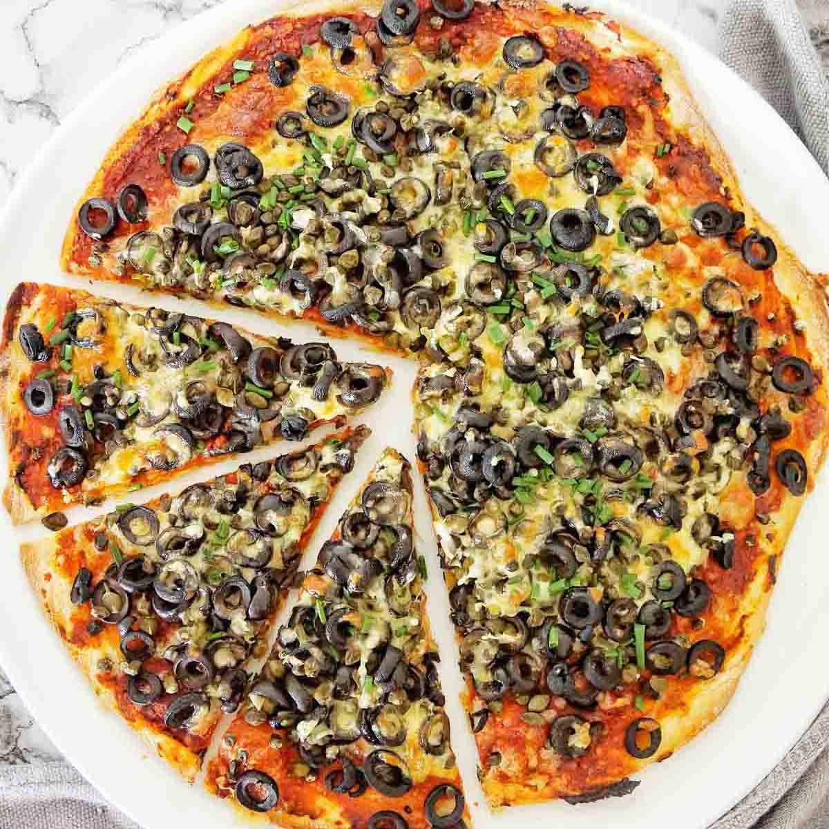 Black Olive Pizza - Sweet Caramel Sunday