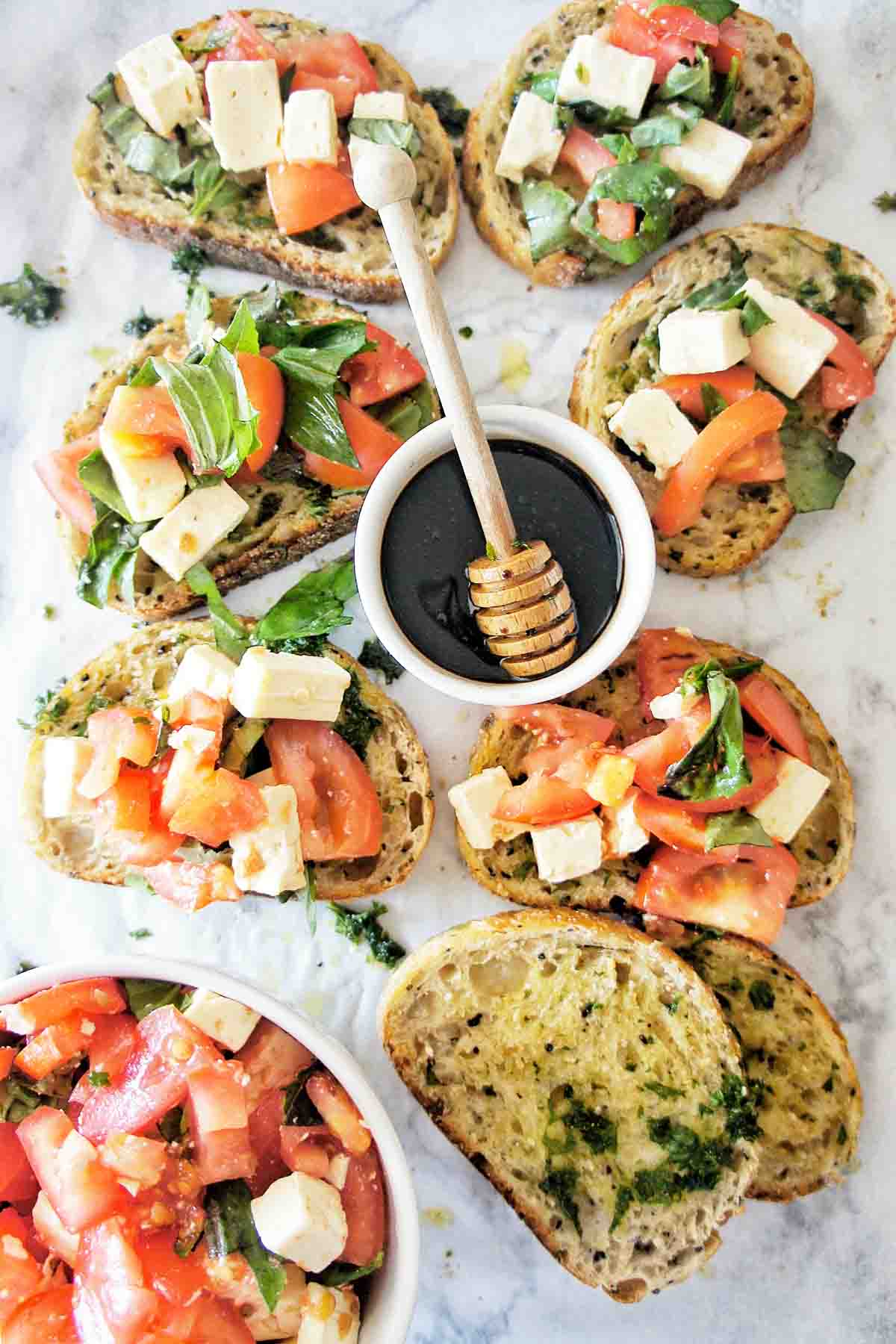 Bruschetta With Feta Sweet Caramel Sunday