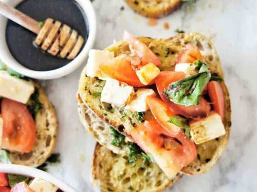 Bruschetta With Feta Sweet Caramel Sunday