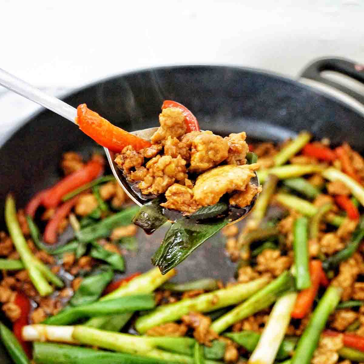 Chicken Mince Stir Fry - Sweet Caramel Sunday