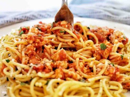 Chicken mince pasta