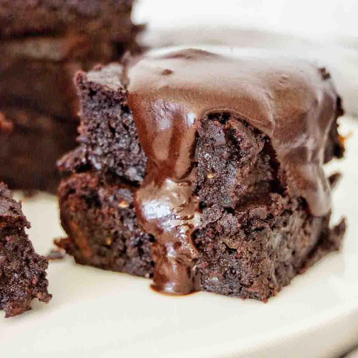 Chocolate Zucchini Brownies - Sweet Caramel Sunday