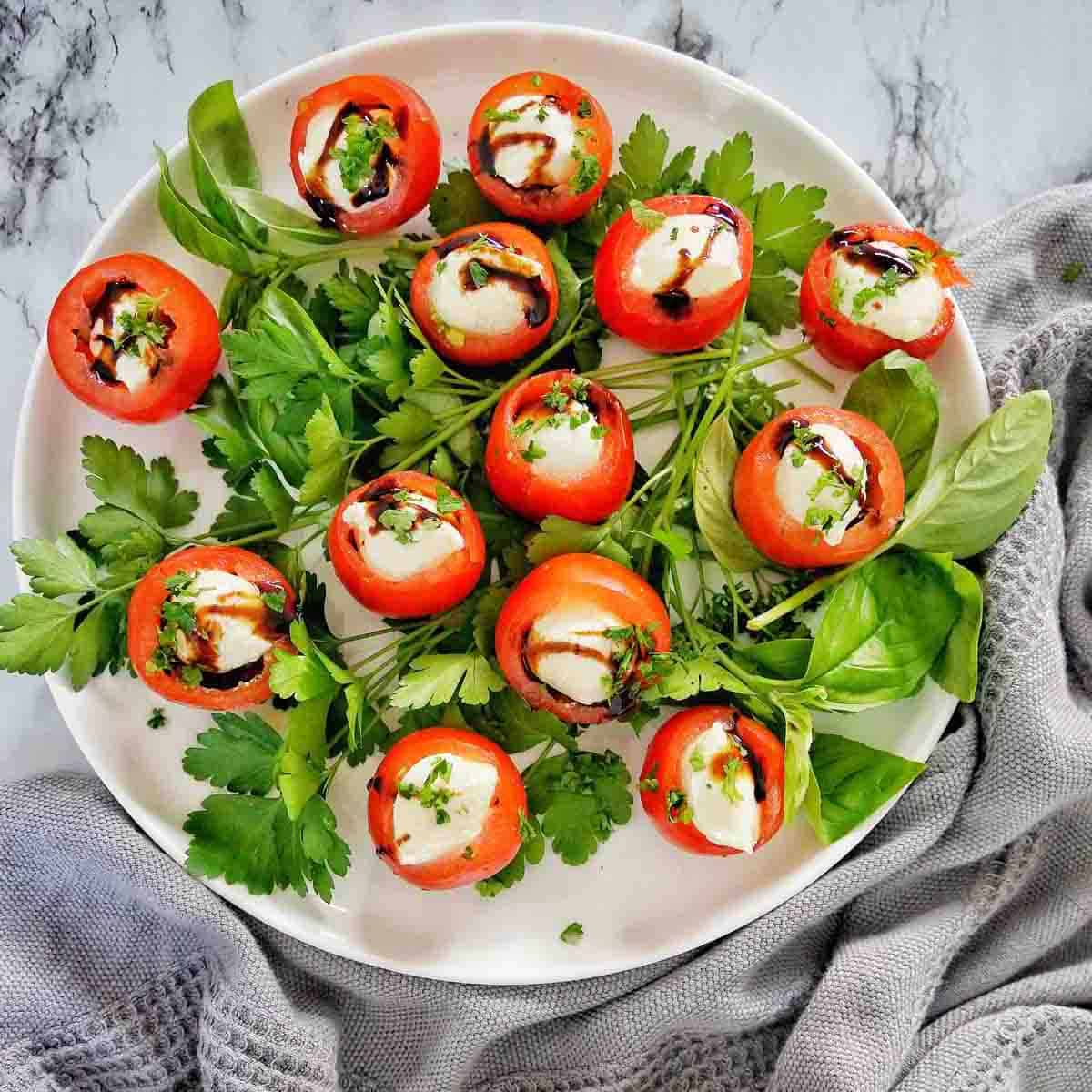 Cold Stuffed Tomatoes - Sweet Caramel Sunday