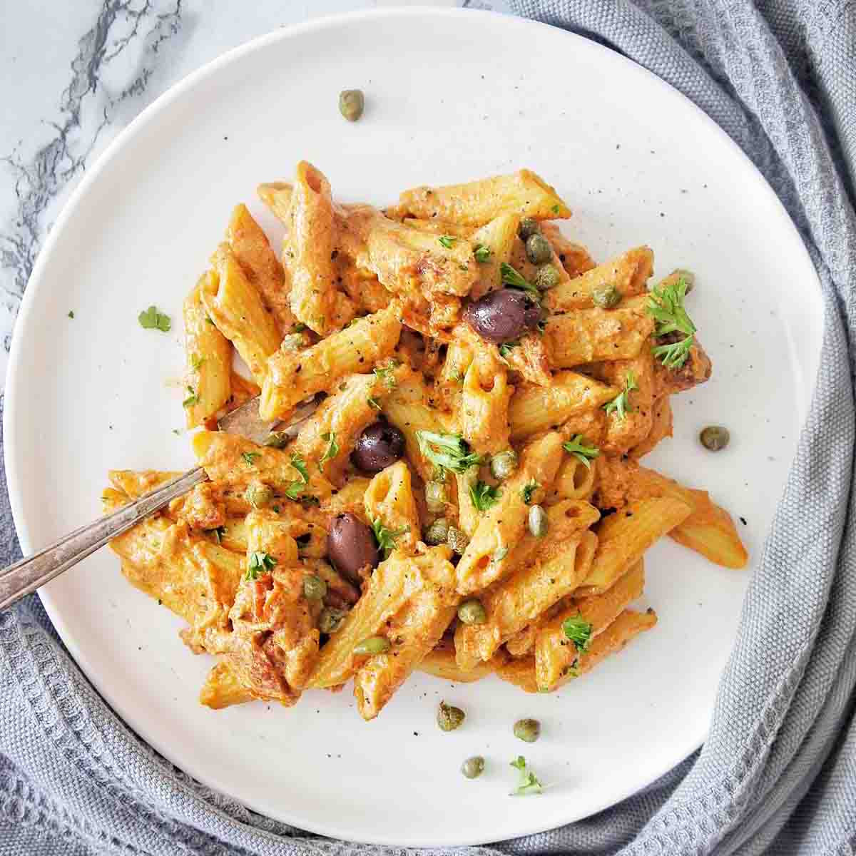 instant-pot-penne-pasta-quick-and-easy-sweet-caramel-sunday