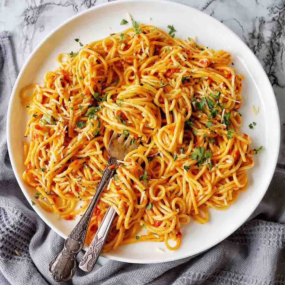 Spaghetti With Jar Sauce In Instant Pot