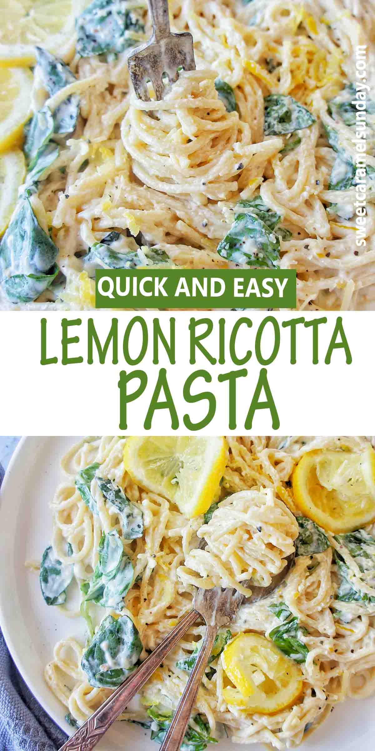 Lemon Ricotta Pasta Sweet Caramel Sunday