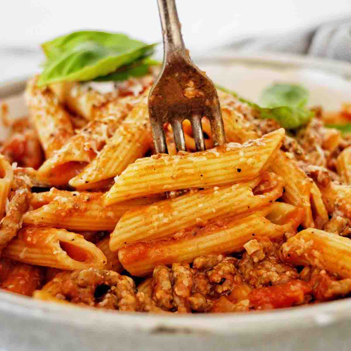 Easy Penne Bolognese Sweet Caramel Sunday