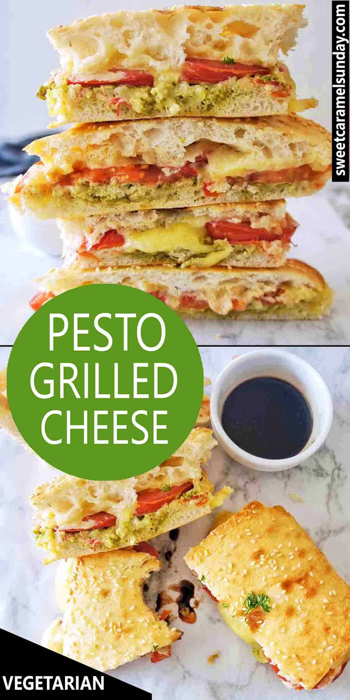 Pesto Grilled Cheese (With 4 simple ingredients!) (With 4 simple ingredients!) Sweet Caramel