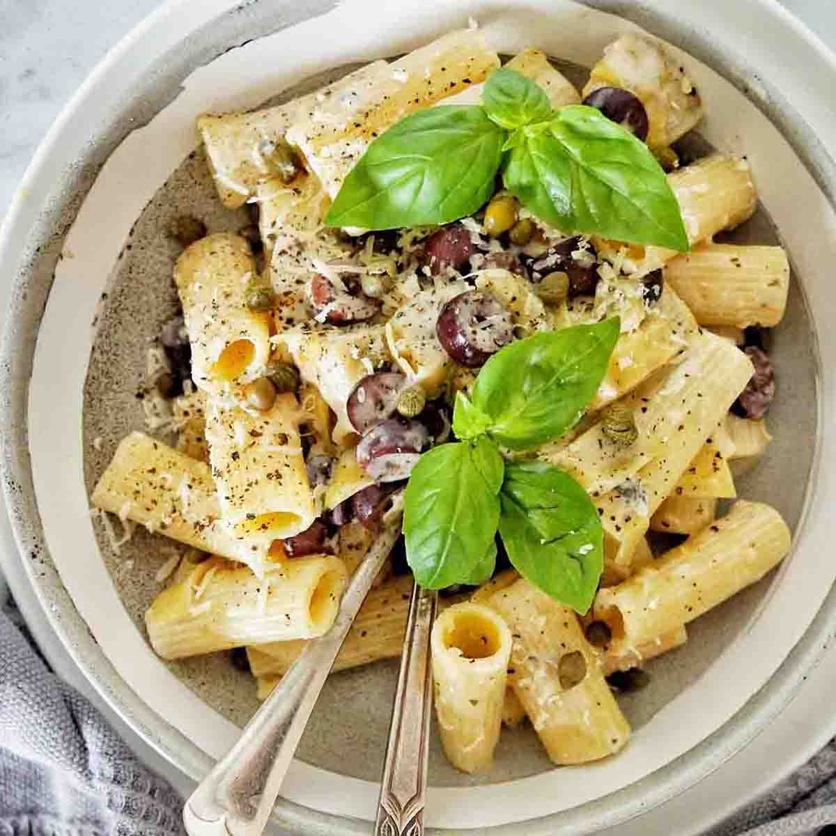 Rigatoni with Sirloin and Gorgonzola Sauce Recipe - Quick From Scratch Pasta