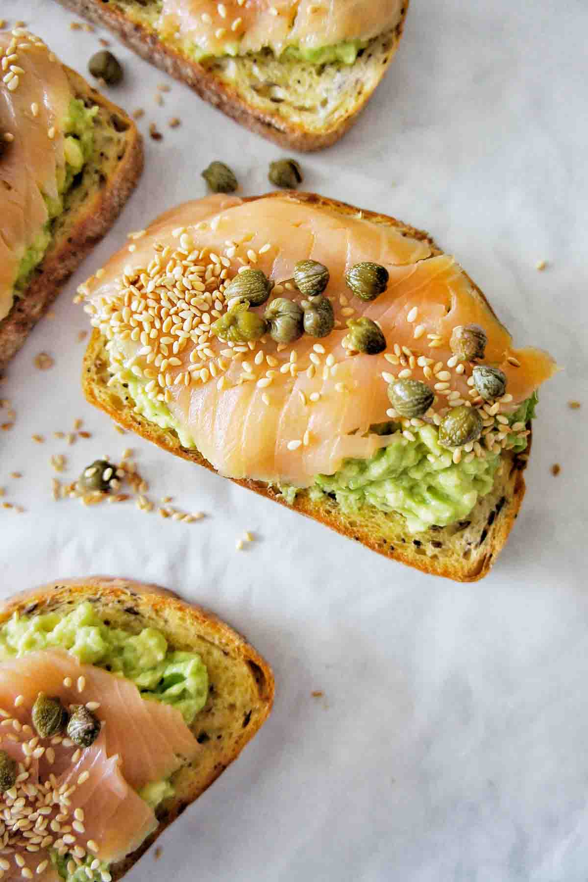 Salmon Avocado Toast | Sweet Caramel Sunday