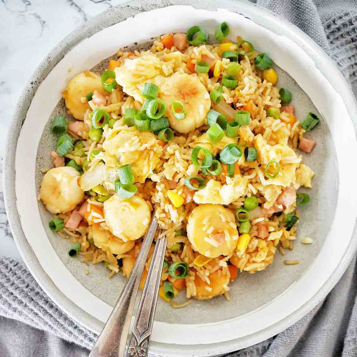 Scallop Fried Rice - Sweet Caramel Sunday