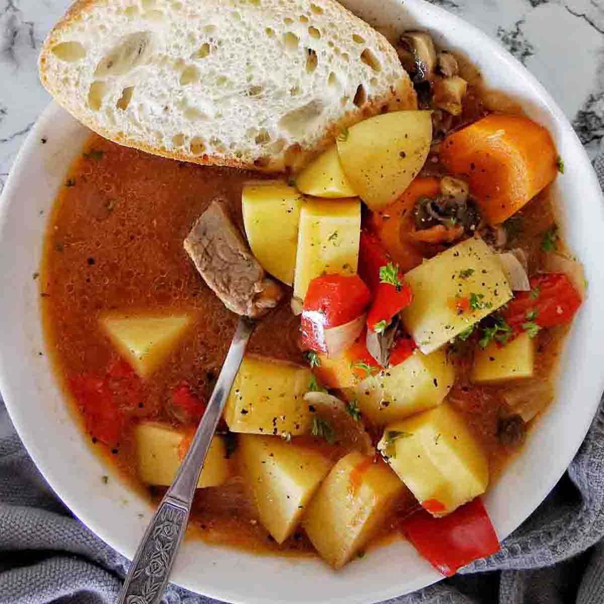 Slow Cooker Lamb Stew - Sweet Caramel Sunday