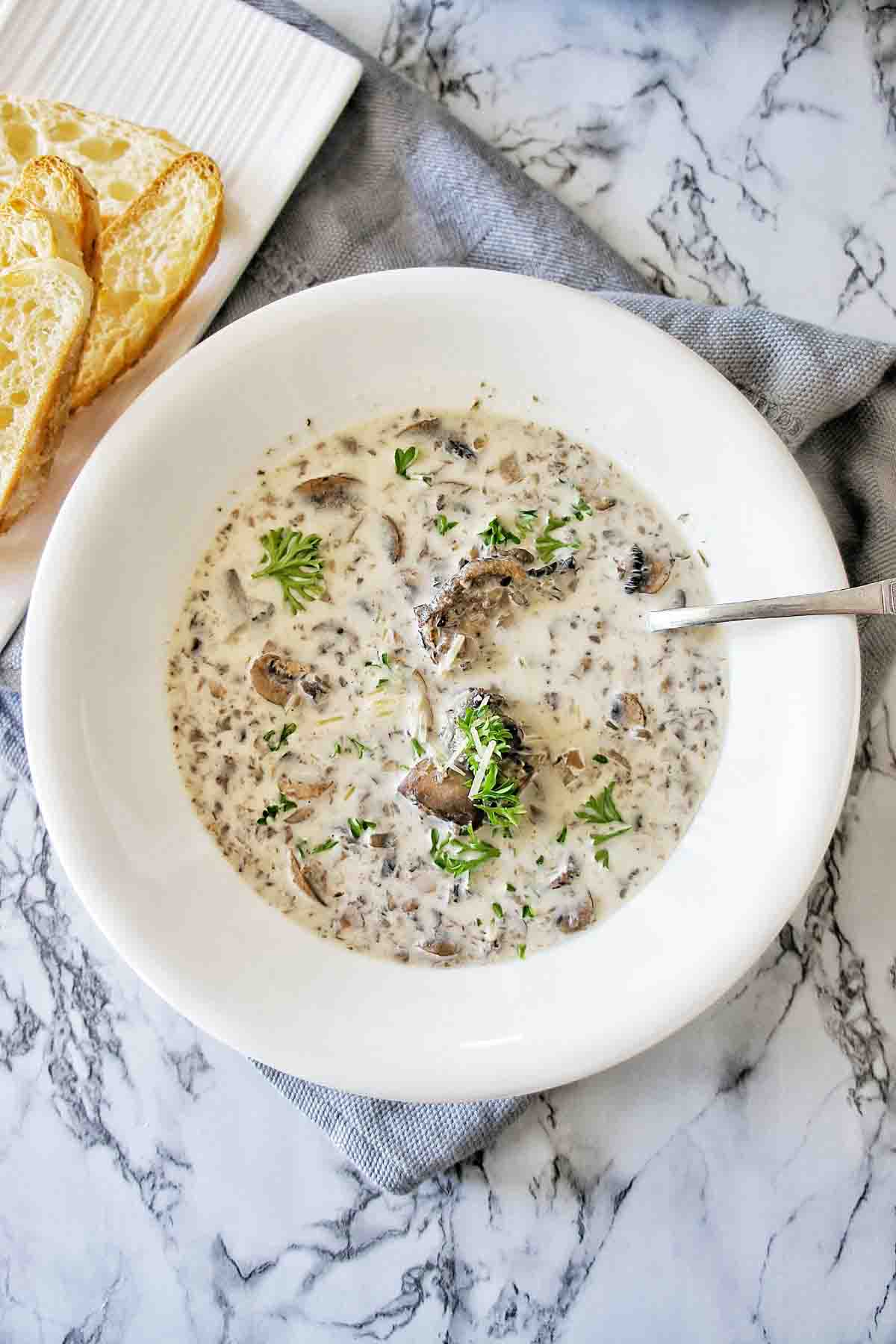 Slow Cooker Mushroom Soup | Sweet Caramel Sunday