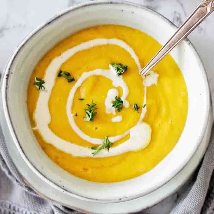 Slow Cooker Pumpkin Soup (Set and Sweet Caramel Sunday