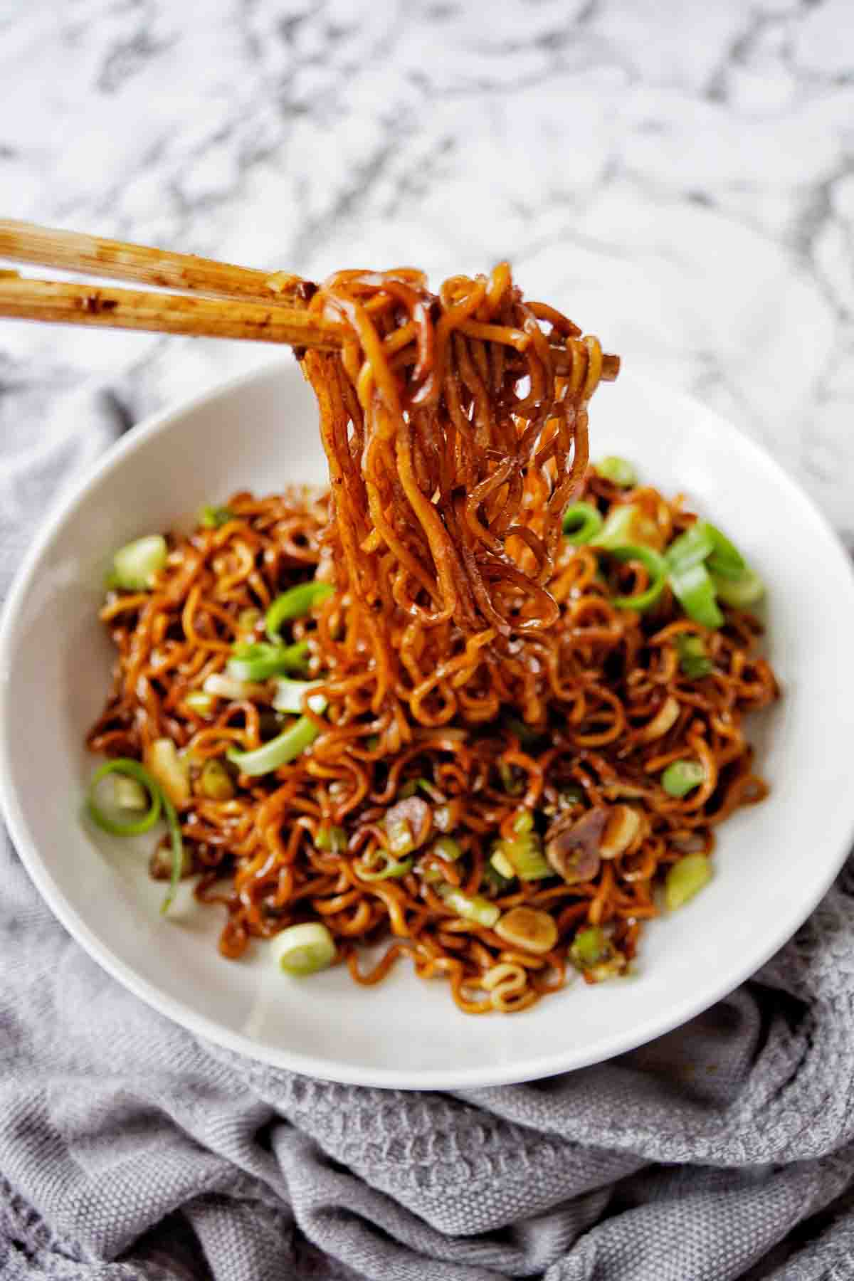 Soy Sauce Noodles (with a simple Asian sauce!) | Sweet Caramel Sunday