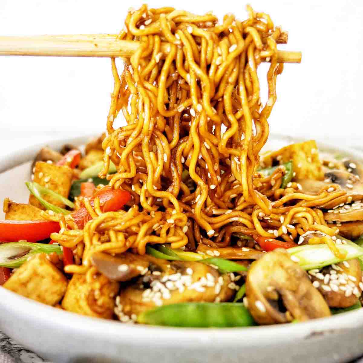 Tofu Noodle Stir Fry - Sweet Caramel Sunday